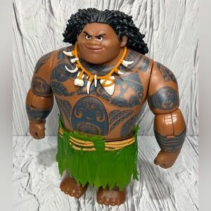 Disney Mega Maui MOANA 10.5" Hasbro Action Figure The Rock Doll Tattooed TESTED